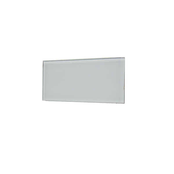 3" x 9" Super White Glossy Glass Tiles