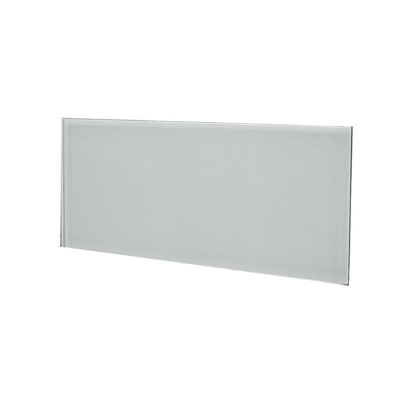 4" x 12" Super White Glossy Glass Tiles